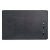 Classic Black Leather Conference Table Pad, 22 x 14